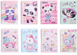 Vonalas spirálfüzet 14,5x20,5 cm, 80 oldal