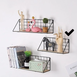 Fali polc 29,5 cm – fekete