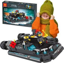 SWAT rendőrségi motorcsónak – építőkészlet gyerekeknek