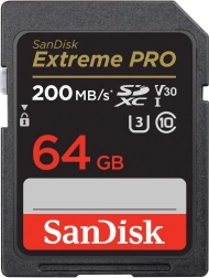 SanDisk Extreme Pro SDXC 64 GB UHS-I U3 V30 200/90 MB/s memóriakártya
