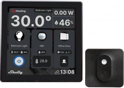 Shelly okos panelkészlet falikijelző fekete és BLU H&T fekete