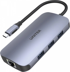 USB-C Hub 9v1 HDMI 2.0, RJ45, SD olvasóval és PD 100W
