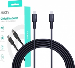 Szilikon USB-C - USB-C kábel 1m 240W PD AUKEY
