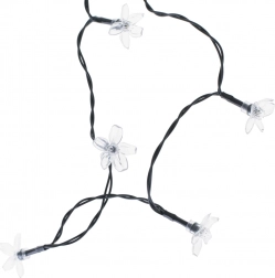 Napelemes kerti fényfüzér virágokkal 7 m, 50 LED, multiszín