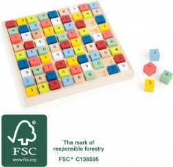 Small Foot fa sudoku színes kockákkal