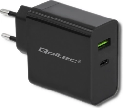 Hálózati töltő 45 W USB‑C Power Delivery és USB csatlakozóval, fekete