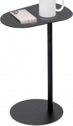 Fém oldalsó dohányzóasztal, fekete, 35 × 25 × 53 cm