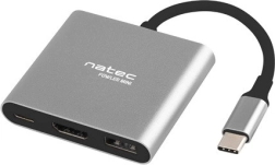 NATEC Fowler Mini – USB‑C multiport átalakító HDMI 4K‑kal, USB 3.0‑val és 60 W PD‑vel