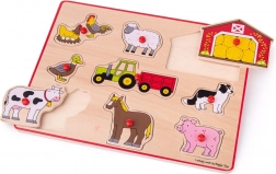 Bigjigs Toys gazdasági beillesztős puzzle