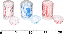 Színes papír cukrászkapszlik, 200 db (Ø 3 cm, magasság 1,5 cm)