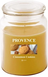 Illatgyertya üvegben Provence fahéjas keksz 95 óra