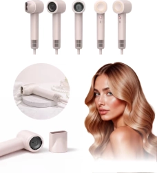 Krémszínű multifunkciós 5 az 1-ben ionizációs hajszárító