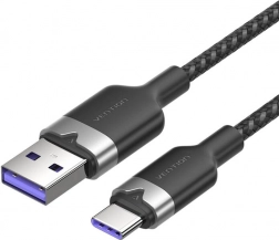 USB kábel A-ról USB‑C-re 100W 1 m fekete Vention