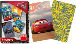 Dino játékkvartett kártyák Cars 3 témával