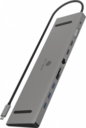 Icy Box 11v1 USB‑C dokkoló állomás 100 W PD támogatással