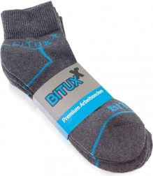 Munkához és sporthoz való 3/4-es zokni, szürke, 12 pár csomag (39–50-es méretek)