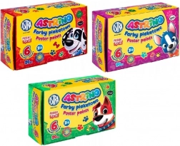 Iskolai plakátfesték 6 szín 20 ml ASTRINO ASTRA