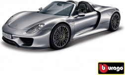 Bburago 1:24 Porsche 918 Spyder Metál szürke 18-21076