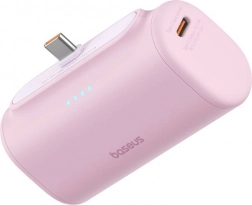 Gyorsan töltő BASEUS Compact USB‑C powerbank 5000 mAh, 20 W – rózsaszín