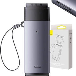 USB memóriakártya‑olvasó SD és TF kártyákhoz – Baseus Lite, szürke