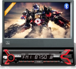 Audiocore AC9100 autórádió kihúzható 7"-os érintőképernyővel, Bluetooth-szal és USB-vel