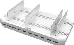 Töltőállomás 10× USB 2,4 A, 96 W