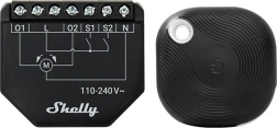 Shelly Shutter redőny és zsaluzia Wi‑Fi vezérlő BLU Button Tough 1 Bluetooth gombbal