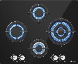 Iseasy üveg gázfőzőlap 60 cm, 4 égőfejjel