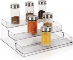 Háromszintes átlátszó konyhai polc 25,5 × 23,5 × 10,5 cm