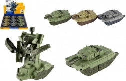 Átalakuló tank/robot műanyag 14 cm lendkerekes