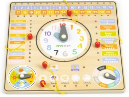 Fa oktatási tábla - Naptár és Órák
