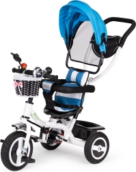 Gyermek háromkerekű tricikli forgatható tetővel és strapabíró kerekekkel ECOTOYS