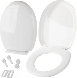 Univerzális WC-ülőke halk lecsapódással, fehér