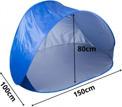 Önmagát felállító strandsátor UV-védelemmel, nagy és könnyű