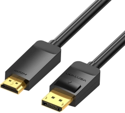 Vention HAGBH DisplayPort 1.2 – HDMI 1.4 kábel 2 m, 4K 30 Hz (fekete)