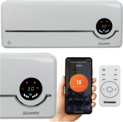 KAMINER AIRO légfüggöny elektromos fűtéssel és Wi‑Fi-vel, fali kivitel