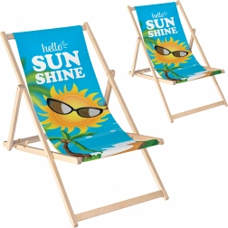 2 db összecsukható, állítható fa napozóágy kertbe és strandra