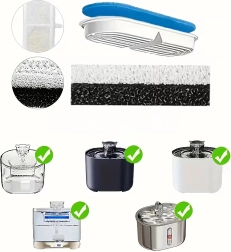 Csere szűrők háziállat-szökőkúthoz – 8 darabos készlet