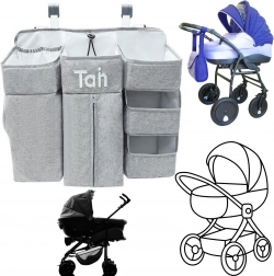 Multifunkciós kiságy-szervező – szürke