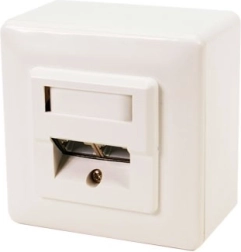 Aljzat süllyesztett/fali CAT5e 2xRJ45 árnyékolt