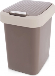 12 l-es barna műanyag szemetes billenő fedéllel