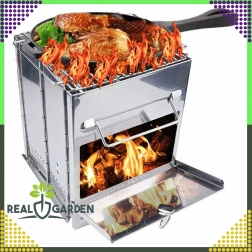 Összecsukható rakéta kempingkályha grillel