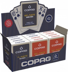 Műanyag PKJ pókerkártyák – piros, nagy index