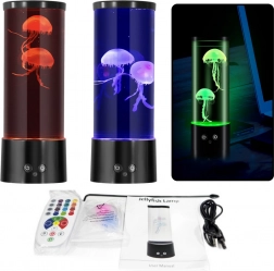 Díszes LED lámpácska medúzákkal elemes és USB kábel