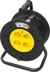 Hosszabbítókábel 4 földelt aljzattal, 50 m, PVC dobbal