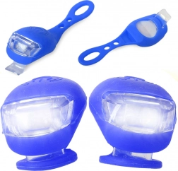 Szilikon LED kerékpárlámpák, vízálló, 2 db