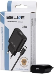 25 W-os GaN hálózati töltő USB‑C + USB‑C kábel – fekete