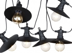 Kerti fényfüzér 5,5 m, 6 LED izzóval, IP44, meleg fény