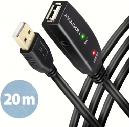 Axagon USB 2.0 Aktív Hosszabbító Kábel 20m