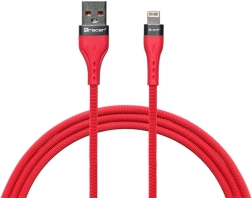 USB‑A – Lightning töltő- és adatkábel 1 m, piros TRACER